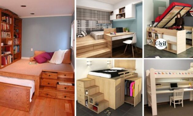 Space saving bedroom furniture for tiny homes